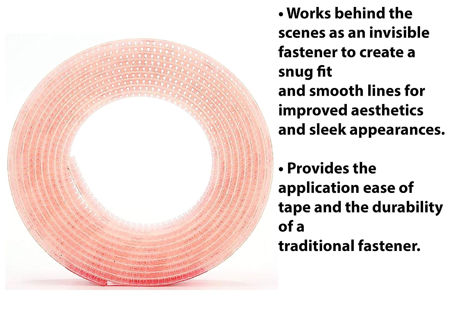 3M Dual Lock Reclosable Fasteners Heavy Duty Industrial Use Clear TB3560 1" x 10 ft Mated Strip Indoor/Outdoor Use Great for Metal, Glass, Acrylic, PC, ABS - Image 3